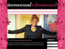 Tablet Screenshot of hairweavesandextensionsmd.com